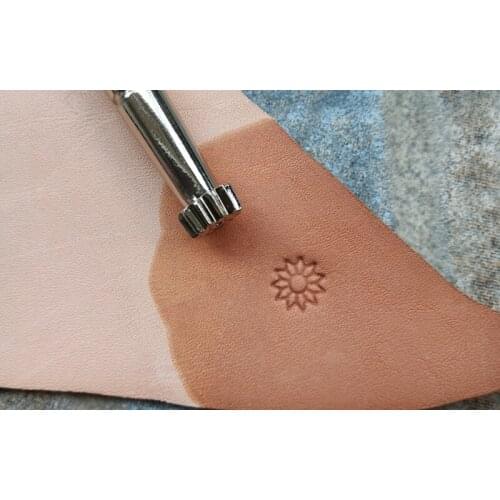 Alloy material Sun pattern pistil design Hand-work unique design carving punches stamp craft leather working tools