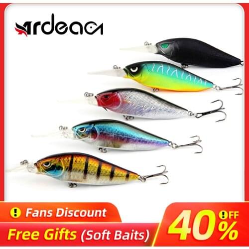 ARDEA Crankbait Hard Lure 110mm 12g Surface Long Lip Minnow Crank Artificial Fishing Bait Deep Diving Wobbler Pike Ice Isca
