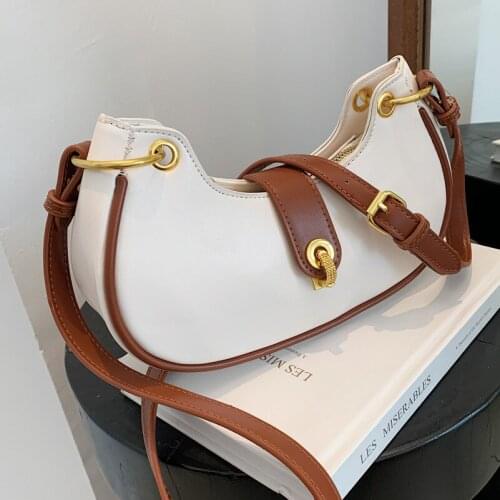 High Quality Ladies Contrast Color Single Shoulder Small Bag 2021 New Fashion Messenger Bag Net Red Single Shoulder Armpit Bag