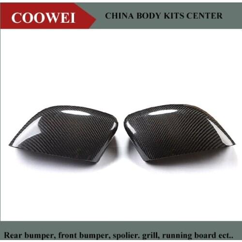 Mirror Cover for Maserati Ghibli / Quattroporte Carbon Fiber Glossy Finish Mirror Caps Add on Style 2014 2015