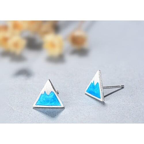 New Arrivals Korean Style Blue Triangle Earrings For Women Lady Bridal Earrings Girls Gifts Pendientes Brincos 2021