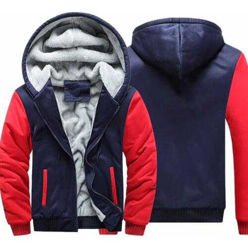 Winter Fleece Sweater Hooded Zipper Cardigan Winter Camouflage Mens Solid Color Arm and Fleece Padded Coat Jacket for Sports