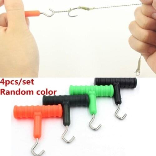 1pcs Fishing Sea Stainless Steel Knot Puller Tool Rig Making Carp Terminal Tackle Making Accessories