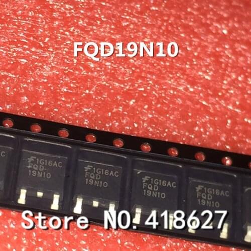 10PCS/LOT FQD19N10 FQD19N10L the TO-252 MOS field effect tube