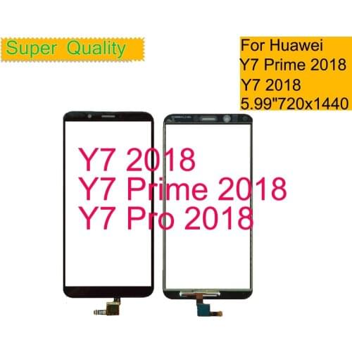 10Pcs/lot Touchscreen For Huawei Y7 2018 Y7 PRIME 2018 Touch Screen Y7 Pro 2018 Touch Panel Sensor Digitizer Front Glass Lens