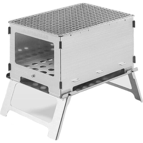 3F UL GEAR Camping Stove Barbecue Grill Titanium Wood Stove Stainless Steel BBQ Grill Outdoor Hiking Picnic Tableware