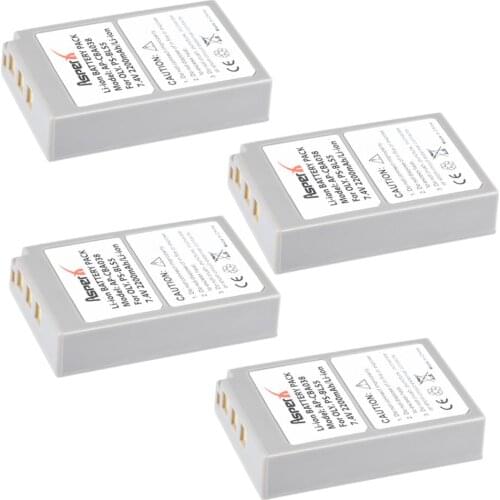 4x 2200mAh PS-BLS5 BLS-5 BLS5 BLS50 Replacement Li-ion Battery for Olympus PEN E-PL2,E-PL5,E-PL6,E-PL7,E-PM2,E-M10,E-M10 II