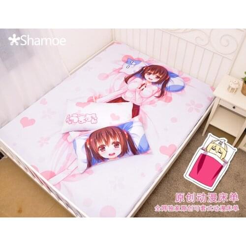 Anime Cartoon Aria the Scarlet Ammo Milk Silk Mattress Cover Fitted Sheet Fitted cover bedspread counterpane