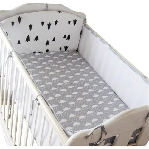 Crib Bumper 5pcs Breathable Summer Cotton Baby Crib Bumpers Newborn Bedding Sets Security fence Bedding Summer Bumper