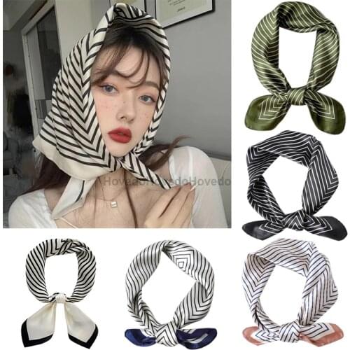 Bandana Kerchief Unisex Black Stripe Hair Band Neck Scarf Sports Headwear Wrist Wraps Head Square Scarves Print Handkerchief