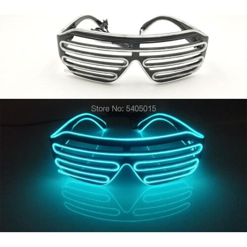 Free shipping Glow Party Supplies EL Wire Glasses Wedding Halloween Party Glasses For Holiday DIY Decoration 10 Colors Optional