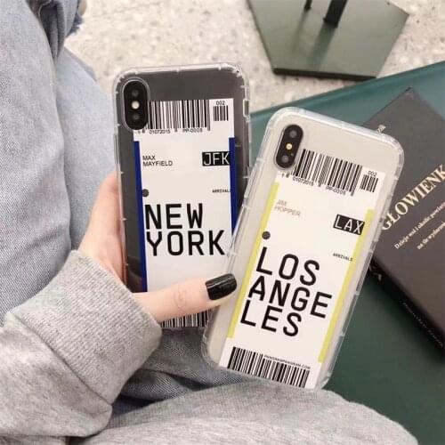 INS Cute Funny Bar code Label phone case For Apple iphone 11 Pro Max XS XR X 12 7 8 plus Luxury Transparent soft TPU phone cover