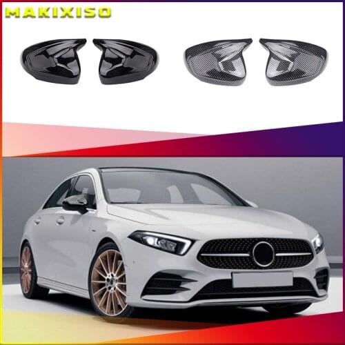 Black Side Mirror Cover Caps for Mercedes Benz W177 A Class 2018 2019 2020 A220 A180 A250 A200 V177