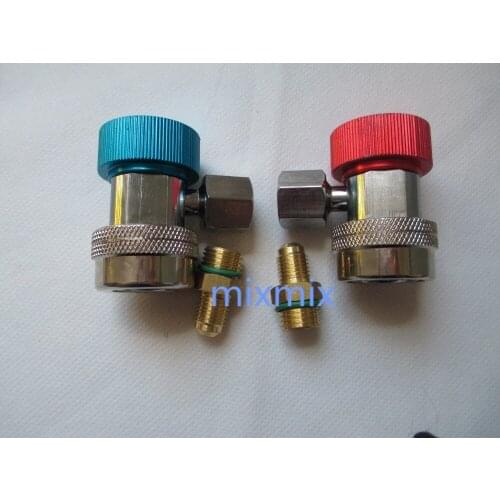 Fixmee Auto AC System R134a Quick Connectors/Adapters/Couplers Low/High Set HVAC Freon