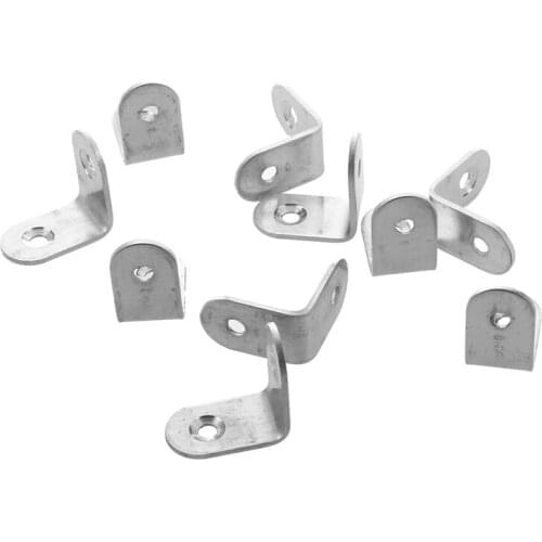 Quality 10 pieces Stainless Steel Round Corner angle iron shelves Two Holes 25 x 25 x 1.5 mm