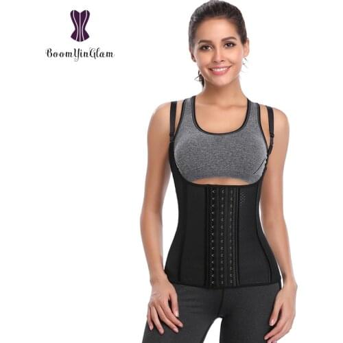 Latex Material Breathable Body Shaper 9 Steel Boned Waist Trainer Slimming Tummy Corset With Adjustable Straps 605