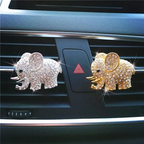 Crystal Elephant Car Perfume Cute Car Accessories Car Decoration Interior Car Pendant Car Accessories for Girls