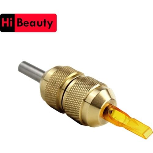 25mm Copper Tattoo Grip Handle Tube Auto-Lock Tattoo Machine Grip Anti-Slip For Tattoo Supplies Body Art Tools Permanent Makeup