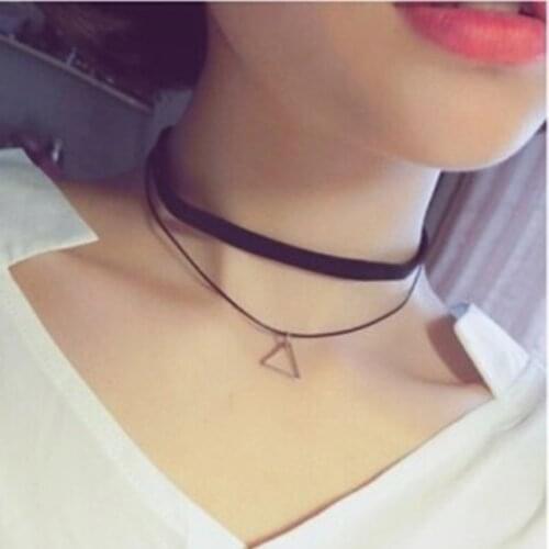 Multi-layer Necklace Womens Triangle Geometric Pendant Necklace Collares China Fashion Accessories Bijoux Colar 2017