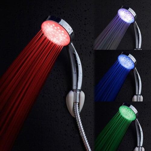 Fashion Automatic Color Changing Glow Light LED Rainbow Shower Nozzle Head Spray Bath