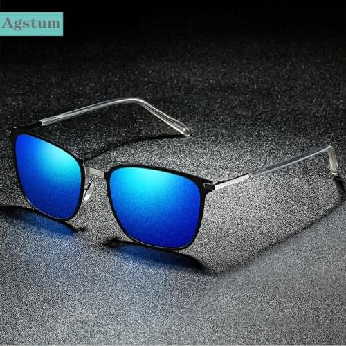 Agstum Polarized Sunglasses Men Driving Fishing Running Male Sunglasses Retro Anti-glare UV400