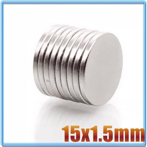10/20/50/100/200/500PCS 15x1.5 Small Round Magnet 15mmx1.5mm Neodymium Magnets 15x1.5mm Permanent Strong Powerful Magnet 15*1.5