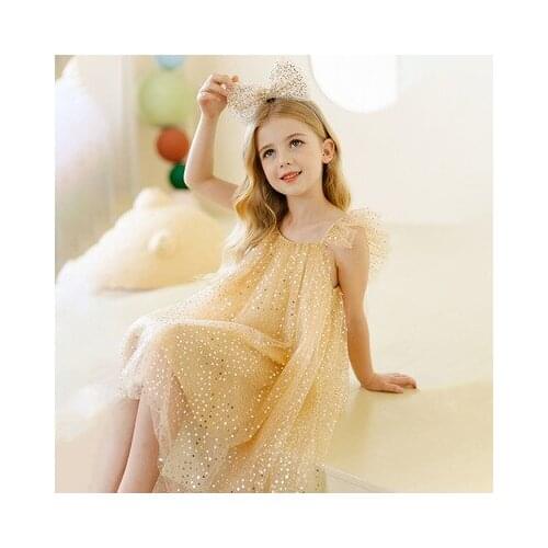 2021 New Summer Girls Dress Baby Sleeveless Puff Gauze Dresses Korean Style Baby Princess Dress Flower Girl Dresses for Wedding