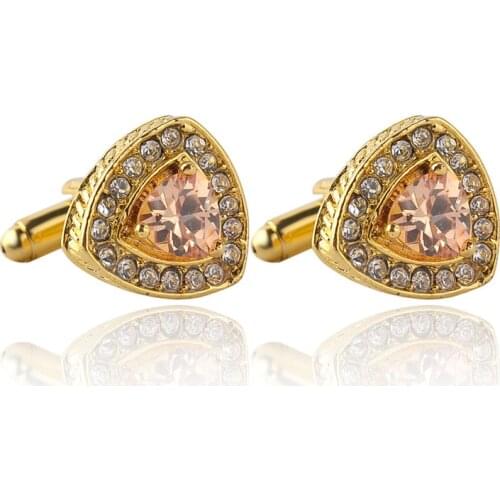 2021 New Trigonometric type CufflinksDiamonds Crystal Fashion Brand Cuff Botton For Mens And Women Dropshopping