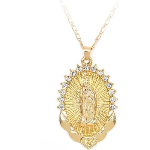 Catholic Virgin Mary Pendant Necklace