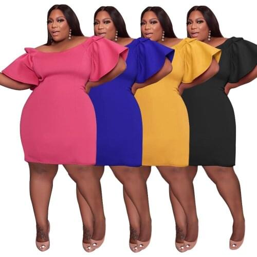 Cutubly Sexy Party Club Midi Dresses Ruffles Short Sleeve Bodycon Dress O Neck Elastic Waist Fashion Casual Summer Vestidos