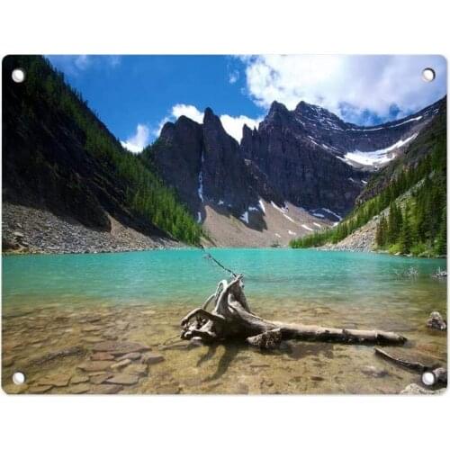 Playdiss Lake Agnes Banff Canada Customized Metal Tin Sign Wall Plaque for Home Decor Poster 12 X 8 Inches