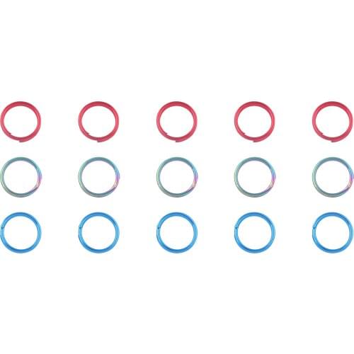 Rainbow Round Split Key Rings Key Chain Charm Clasp Supplies,Antique Jump O Rings Loop Metal Key Ring Pendant,Leather Craft Key