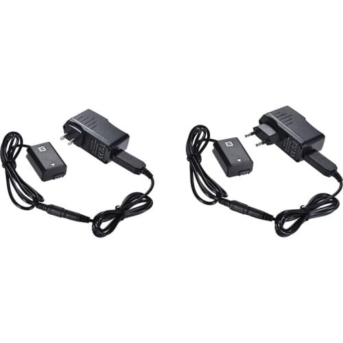 RISE-Np-Fw50 Dummy Battery + 5V 3A Usb Power Adapter Cable with Power Plug Replacement for Ac-Pw20 for Sony Nex-3/5/6/7 Series A