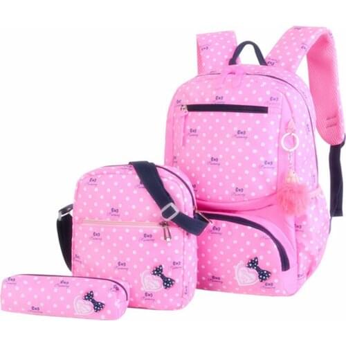 3pcs/set Printing School Bags Backpacks Schoolbag Fashion Kids Lovely Backpack For Children Girls School bag Student Mochila sac