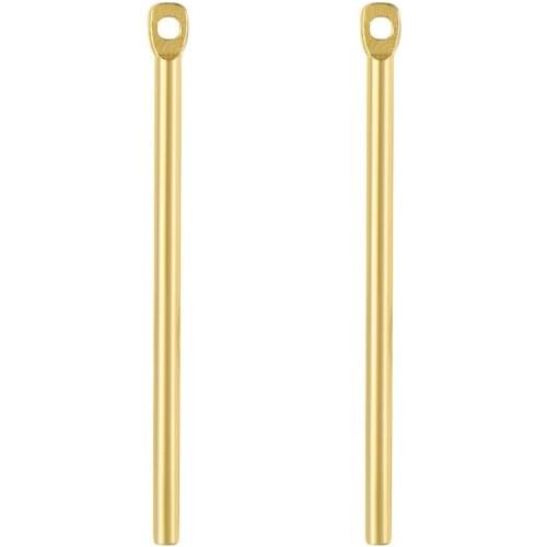 Sinya Au750 Jewelry DIY Accessories 18k Solid Gold Findings Components Earring Post Necklace Plugs Needle Pin For Design Making