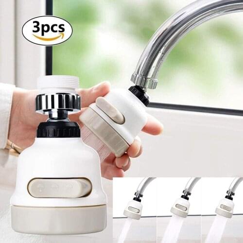 Movable Kitchen Tap Head Sink Faucet ABS Bathroom Shower Faucet Spray Head Water Tap Splash Filter Nozzle 3 Modes Adjustment
