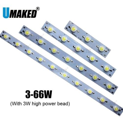 3-66W led PCB plate board welded epistar beads on, LED lighting source for tube light