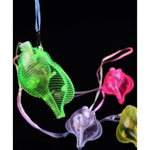 Luminous flashing birthday christmas gift conch whistle colorful flashing toys to push small gifts wholesale childrens toys