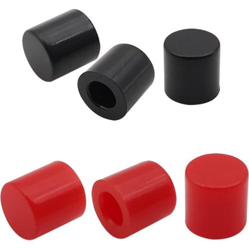 50Pcs/Lot Tactile Push Button Switch Cap 6*6mm Plastic A56 Micro Switch Hat Button Lid Cover Black Red A56 Switch Adapter