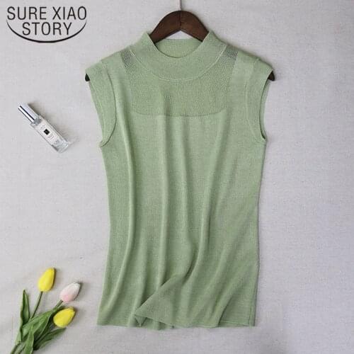 Sexy Women Top Fashion Women White Shirt Sexy Street Style Ladies Tops Tank Tops Knitted Solid Wild Ice Silk Knitting 2922 50