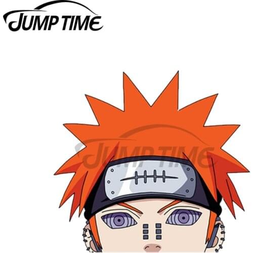 Jump Time 13 x 9.9cm For Peeking Pain Car Decal Waterproof Car Stickers Vinyl Material Interesting Scratch-Proof Decoration