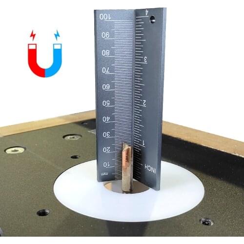 Woodworking High Precision Metric inch Measuring Gauge 0-100mm With magnetic For Router Table Electric Circular Saw Ruler