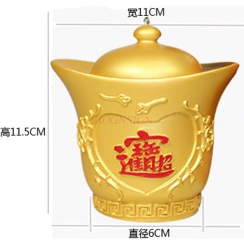 Gold Ingot Chinese Style Living Room Tabletop Decoration Simple Resin Restaurant Sale