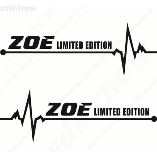 1pair New Heart Car Decal Sticker Styling Windows Door Decoration For Renault zoe accessories