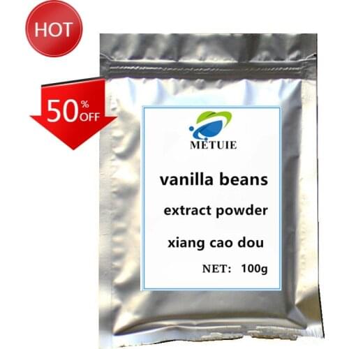 100% Natural Pure Vanilla Bean Powder Grade a Vanilla Bean Madagascar pod Plant Extract Supplement Body Aromatic Richness bag