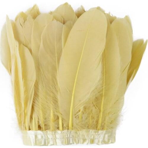 2/6/10 Yard Natural Goose Feather Trim Ribbon Dyed Various Swan Feather Fringe Wedding Dress Sewing Decoration Accessories