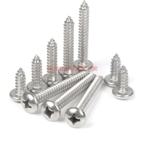 2021 Sale Drywall Tornillos Para Madera 100pcs Gb818 M4x30 M4*30 Mm 304 Stainless Steel Phillips Cross Recessed Pan Head Screw