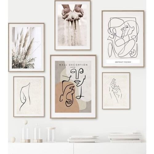 Matisse Abstract Painting Figure Poster Wall Art Line Woman Canvas Print Vintage Boho Style Poster Picture for Living Room Decor