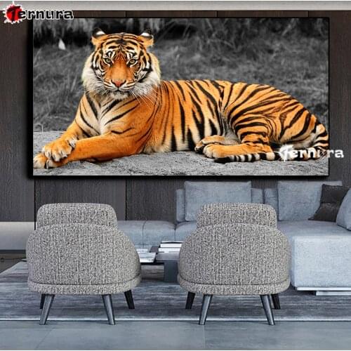 Diy diamond embroidery Animal majestic tiger diamond painting full square mosaic 5d picture rhinestone embroidery cross stitch
