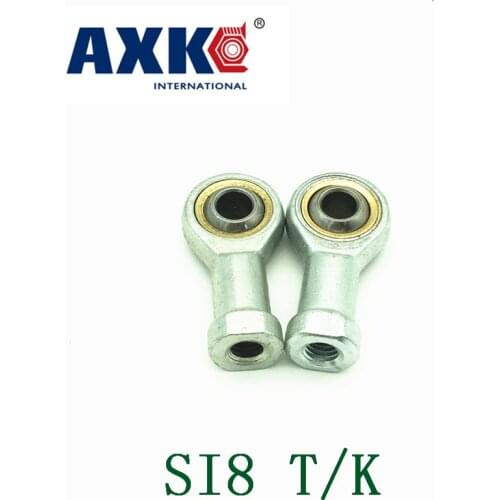 Axk 4pcs 8mm Si8t/k Phsa8 Si8 Rod End Joint Bearing Metric Female Right Hand Thread M8x1.25mm Rod End Bearing Si8 Si8tk